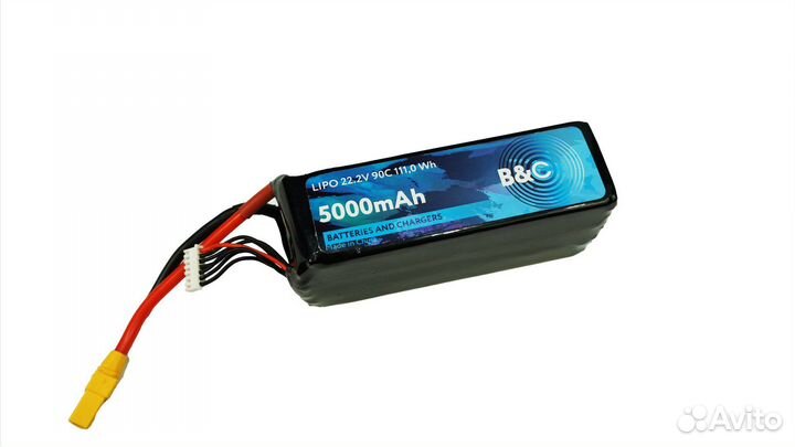 Аккумулятор Li-Po B&C - 22.2v 6s 5000mah 90c