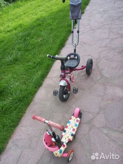 Детский трехколесный велосипед бу