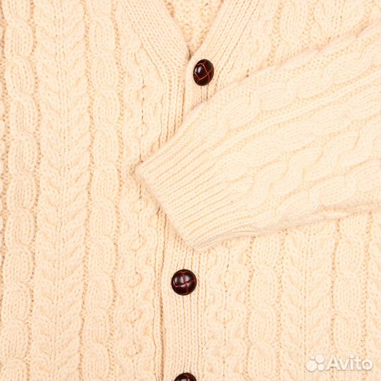 Винтажный кардиган LL Bean канатной вязки, размер