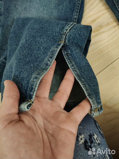 Джинсы женские H&M р.38 синие,с разрезами, Испания
