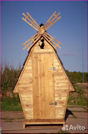 Дачный туалет деревянный DRE449