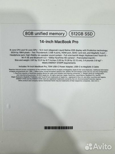 MacBook Pro 14“ M3 8/512Gb Space Gray