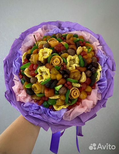 Съедобный букет из сухофруктов/орехов