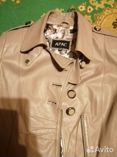 Кожаный плащ женский