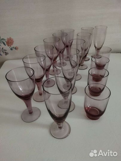 Набор винтажных рюмок, бокалов