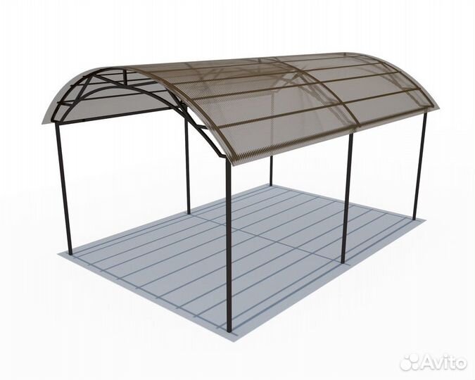 Каркас навеса 5,5 х 6,3 м