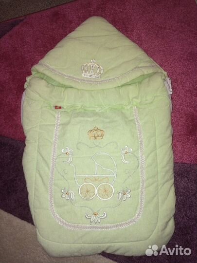 Конверт-одеяло на выписку +бутылочка