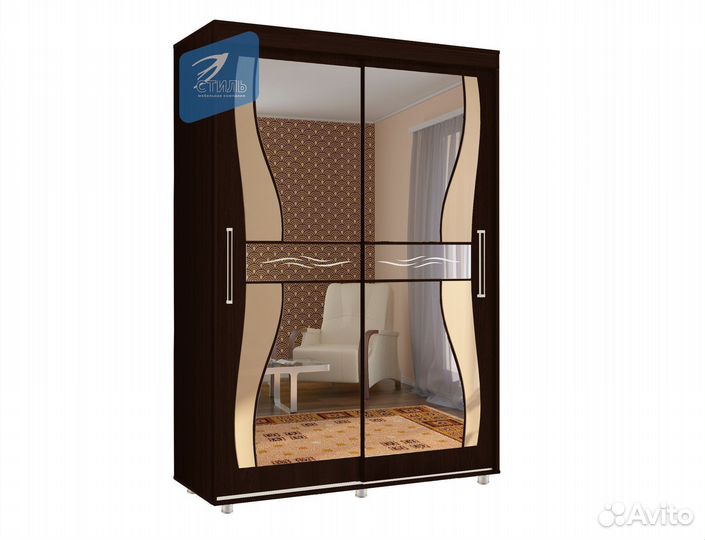 Прайм Фигурный Шкаф-купе Венге