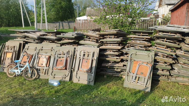 Полевые столы с табуретками отправка