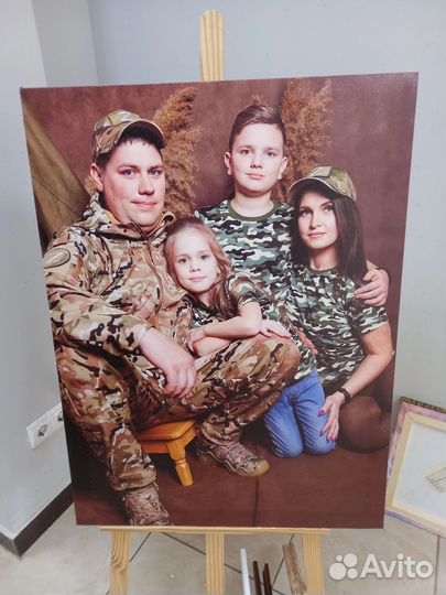 Портрет на холсте по фото