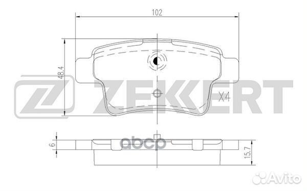 Колодки торм. диск. задн. Citroen C4 Picasso 06