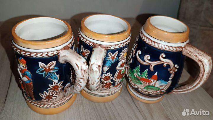 Кружки (пивные стаканы) с рельефом, тематические