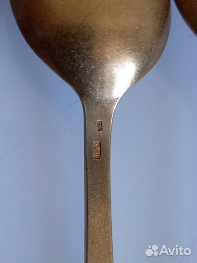 Комплект ложек - серебро 875 - 137 грамм - СССР