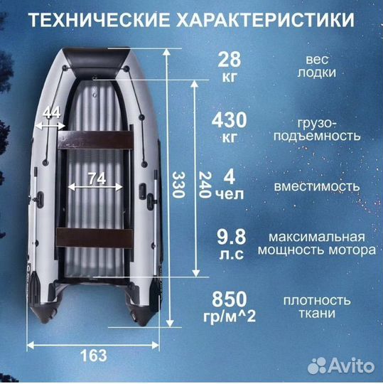 Лодка пвх 330 кит ботс