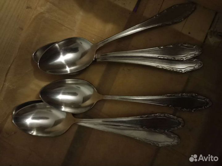 Новые ложки десертные, вилки и кофейные Пламя СССР