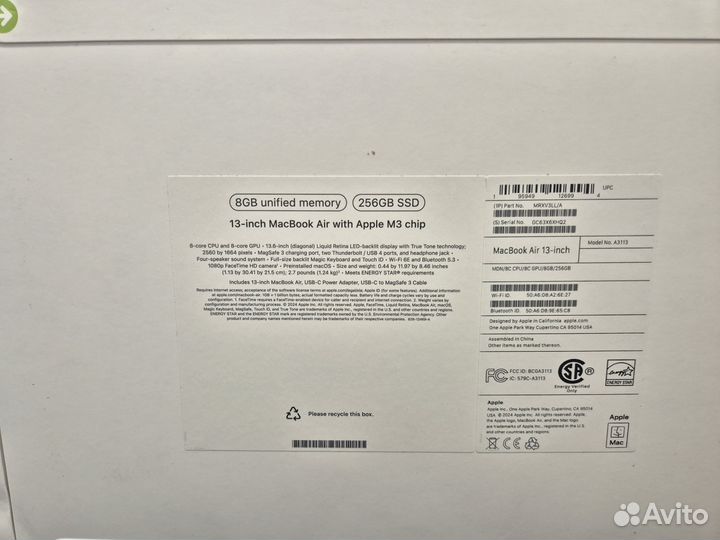 Macbook Air 13 M3 256 midnight