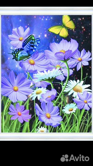 Букеты цветов - алмазная мозаика