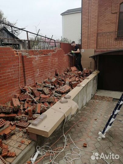 Демонтаж любой сложности,алмазная резка проемов