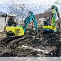 Услуги мини экскаватора, бур/гидромолот