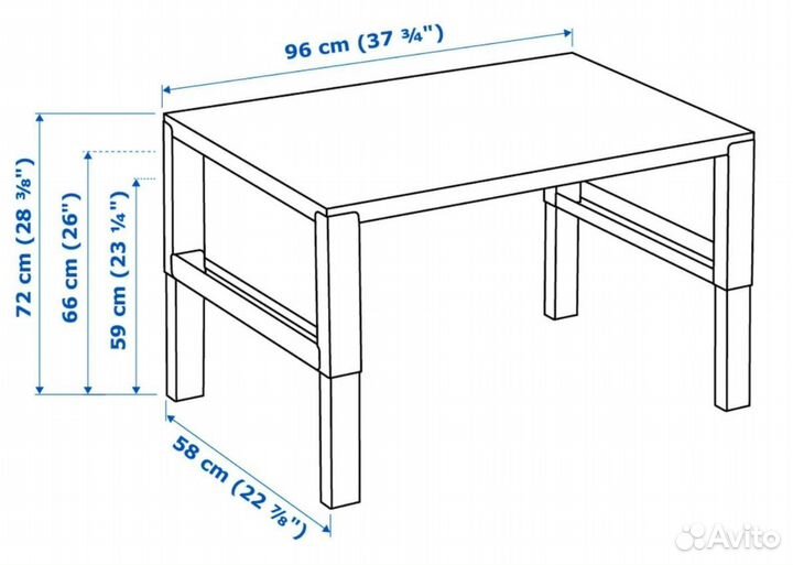 Письменный стол для школьника IKEA Pahl, Икеа Поль