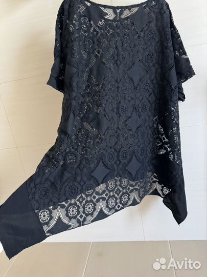 Блуза свободного кроя из кружева 46 48 50