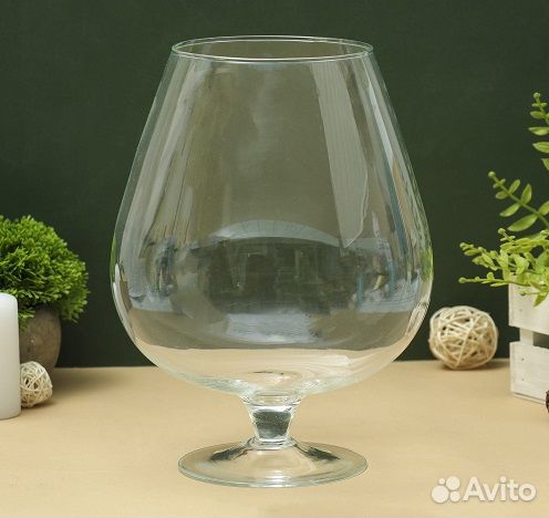 Ваза бокал на ножке 5 л новая