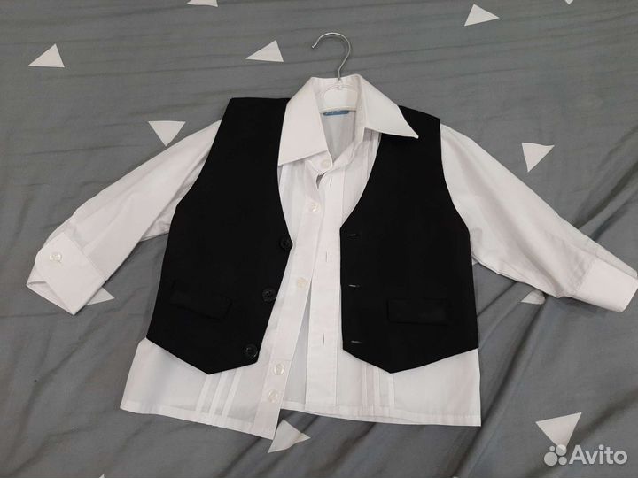 Рубашка с жилетом 86 см