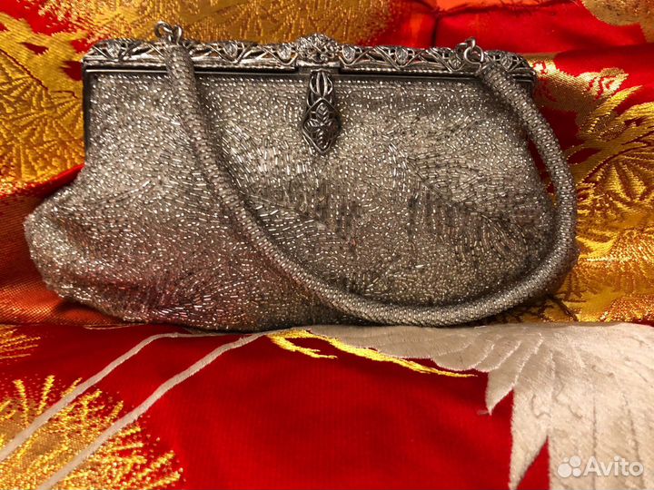 Браслет и японская сумочка бисерная 50-е г