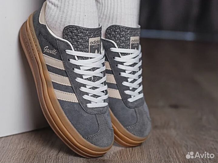 Adidas Gazelle Bold Grey gum