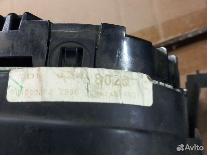 VW T4 2,5TDI(99-03) панель 7D0920802Q приборов