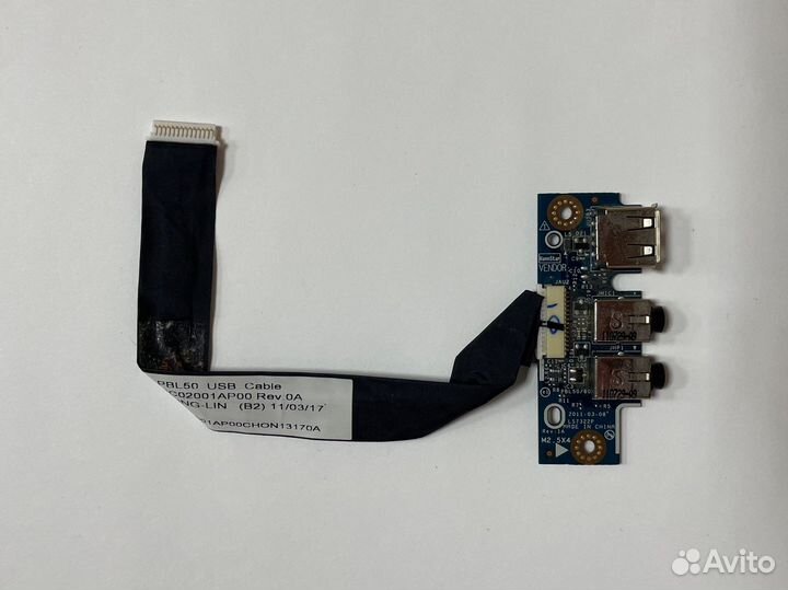 Плата Audio/USB на Asus X53U, K53U, K53T LS7322P