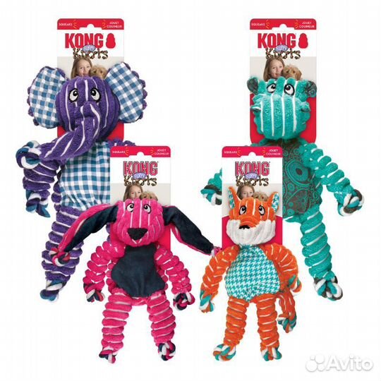 Kong Floppy Knots игрушка для собак с канатами вну