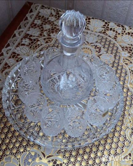 Хрусталь, графины, молочник,сахарница лфз СССР