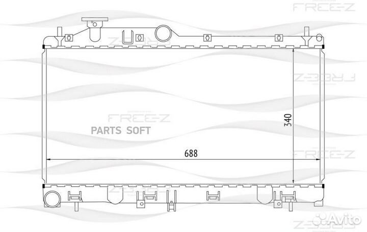 Радиатор охлаждения subaru Legacy 03- 45111AG010