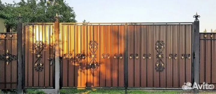 Кованные ворота и калитка