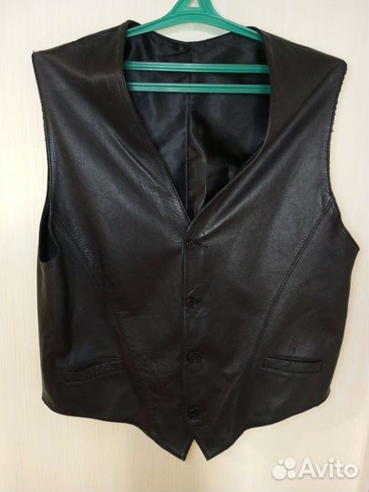 Жилетка кожаная мужская 52 р-р Испания