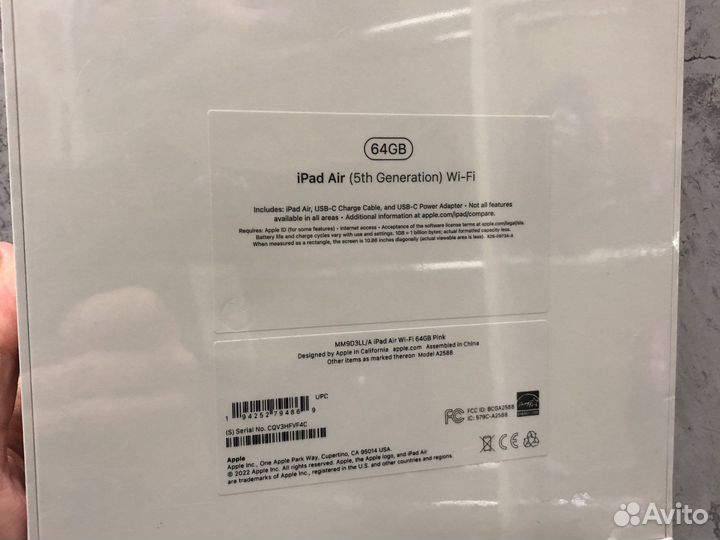 Новый iPad Air 5 Wi-Fi 64GB Pink