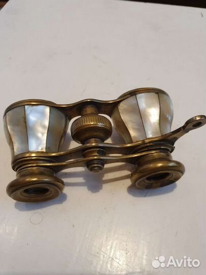 Театральный бинокль 19век перламутр,латунь рабочий