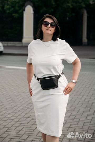 Платье-футболка из футера, размер L