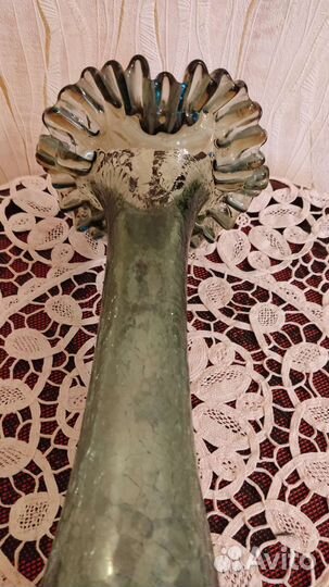 Ваза Александритовое стекло,кракле