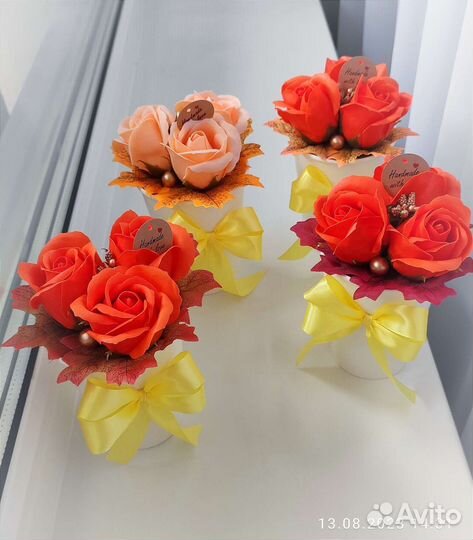 Букеты из мыльных роз