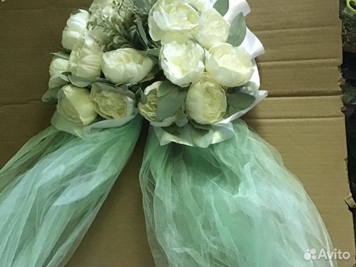 Свадебное украшение на машину хейдмейд