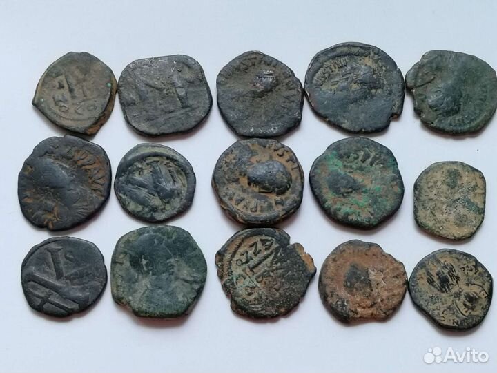 Античные монеты Византии Фоллис Редкие монеты