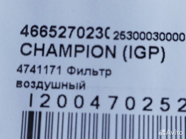 Фильтр воздушный газонокосилки Champion