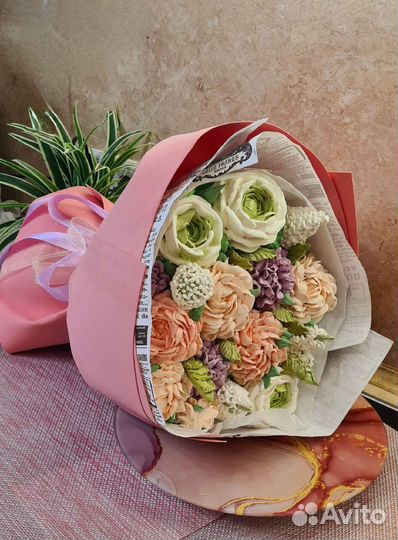 Букеты из зефирных цветов, подарки, сладкий букет