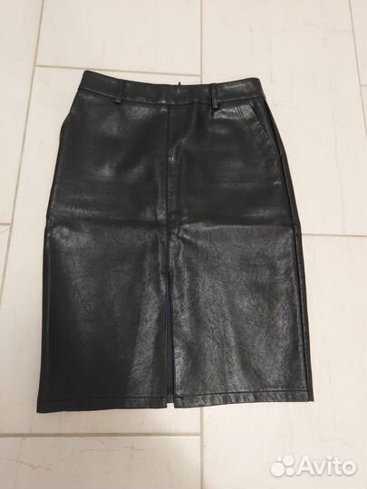 Кожаная юбка 40-42