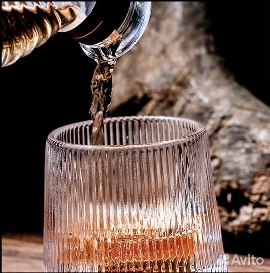 Бокалов для виски с бамбуковым поставкой