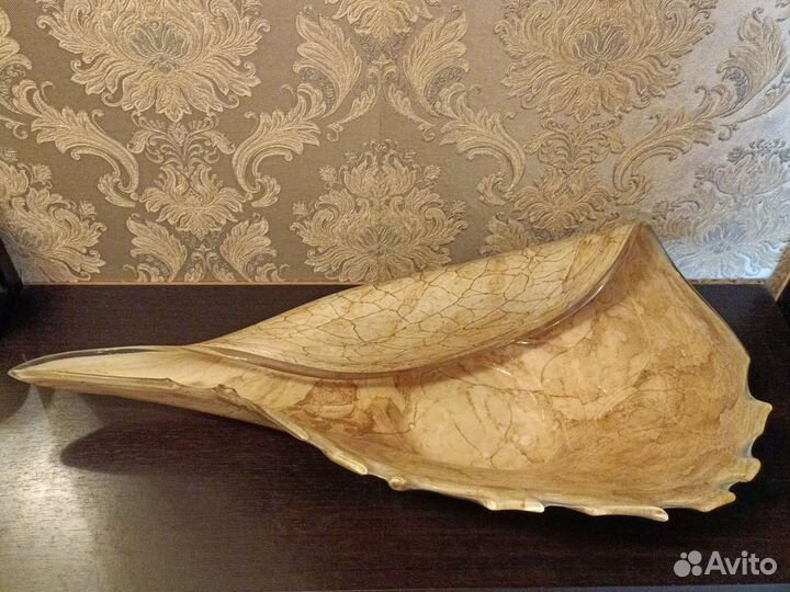 Ваза интерьерная цветное гнутое стекло