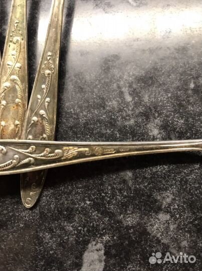 Чайные ложки мнц и посеребренные