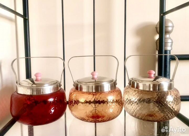 Сахарница Новая 60- тых годов,цветное стекло СССР